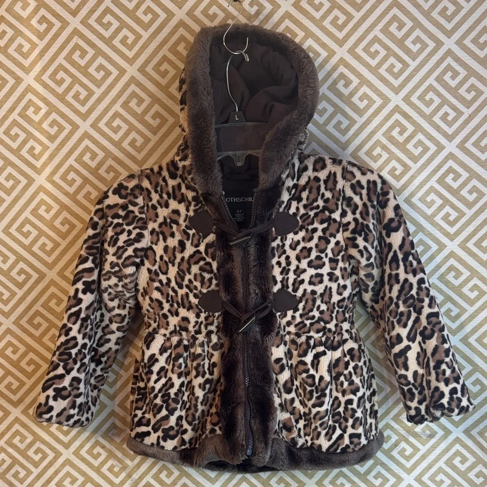 Rothschild Leopard Print Kids Puffer Coat